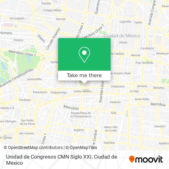 Unidad de Congresos CMN Siglo XXI map