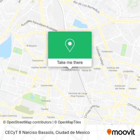 CECyT 8  Narciso Bassols map