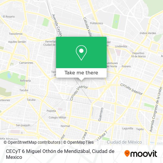 CECyT 6  Miguel Othón de Mendizábal map
