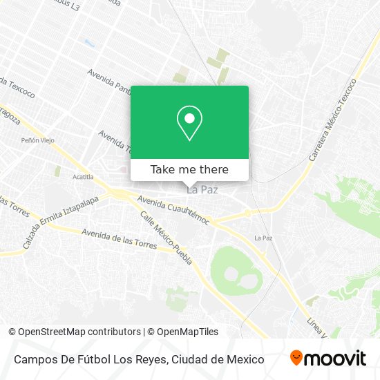 Mapa de Campos De Fútbol Los Reyes