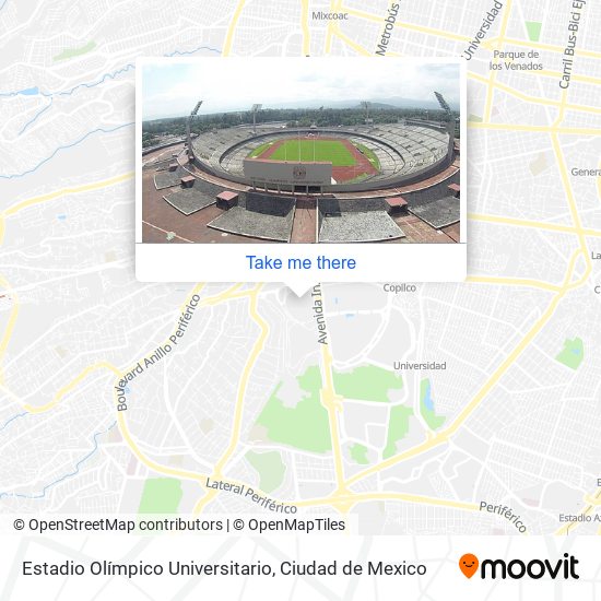 Estadio Olímpico Universitario map