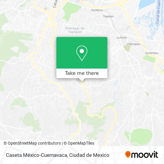 Caseta México-Cuernavaca map