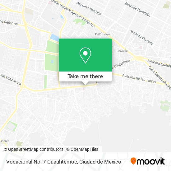 Vocacional No. 7 Cuauhtémoc map