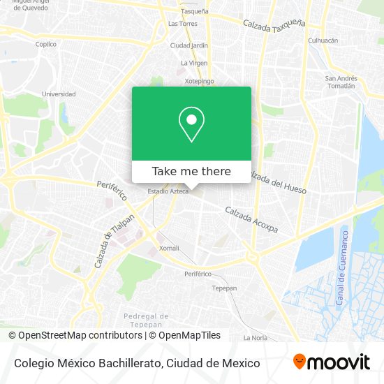 Mapa de Colegio México Bachillerato