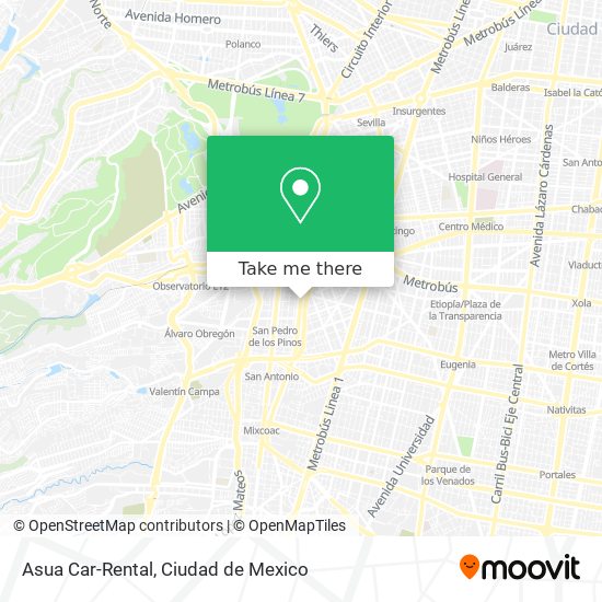 Mapa de Asua Car-Rental