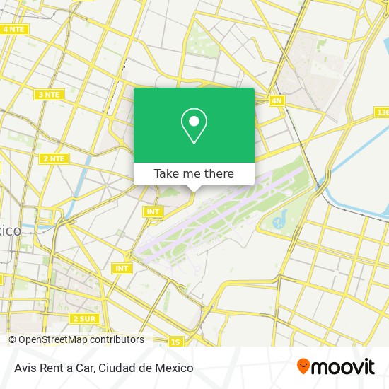 Avis Rent a Car map