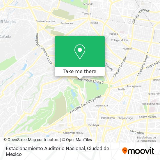 Estacionamiento Auditorio Nacional map