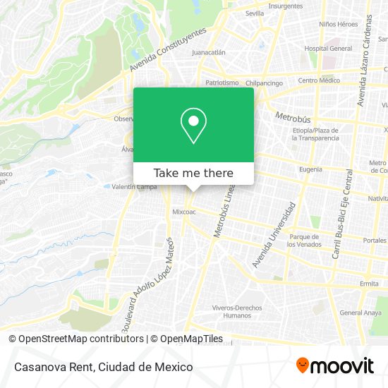 Casanova Rent map