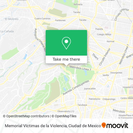 Mapa de Memorial Víctimas de la Violencia