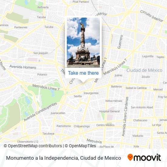 Mapa de Monumento a la Independencia