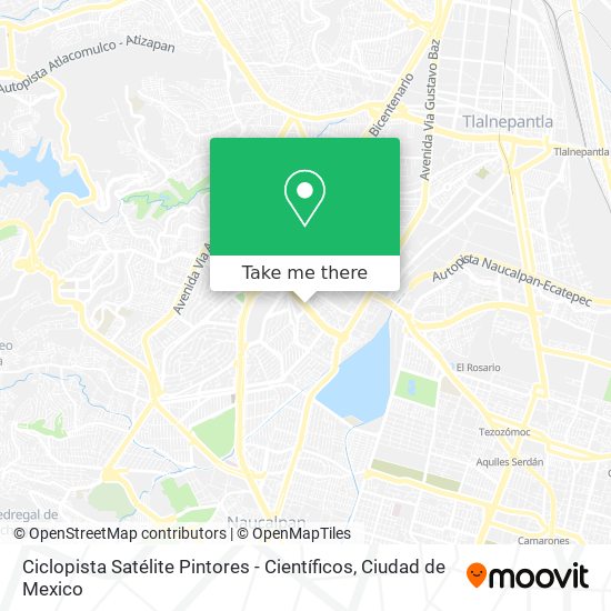 Ciclopista Satélite Pintores - Científicos map