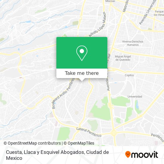 Cuesta, Llaca y Esquivel Abogados map