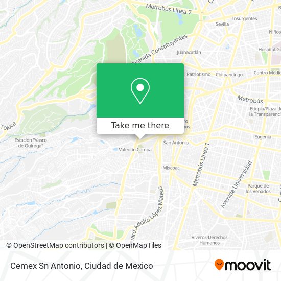 Cemex Sn Antonio map