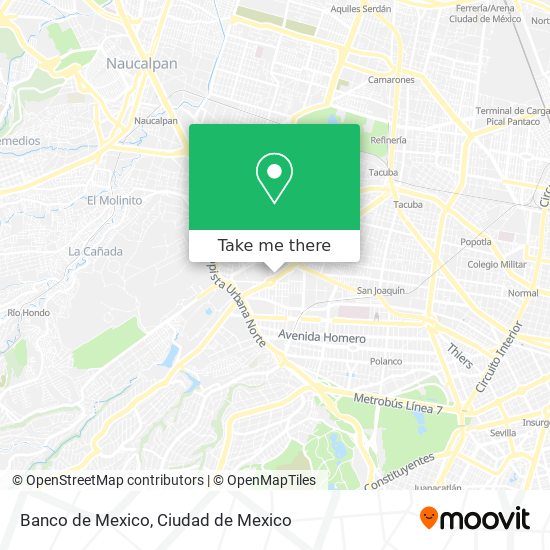 Banco de Mexico map