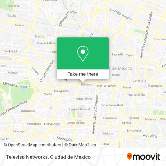 Televisa Networks map