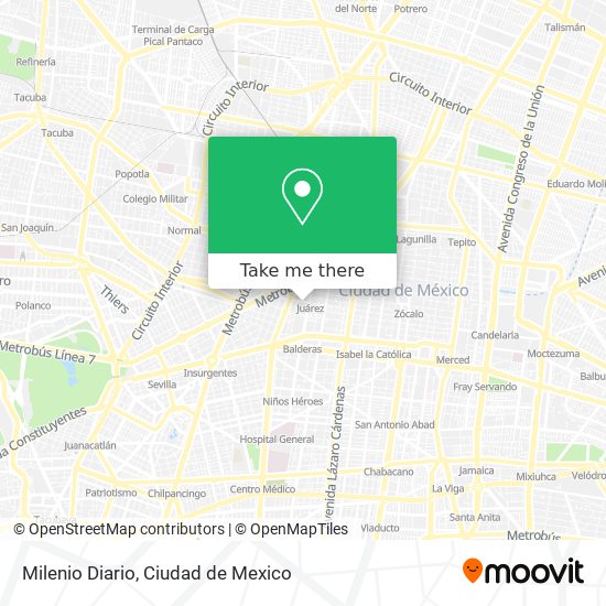 Milenio Diario map