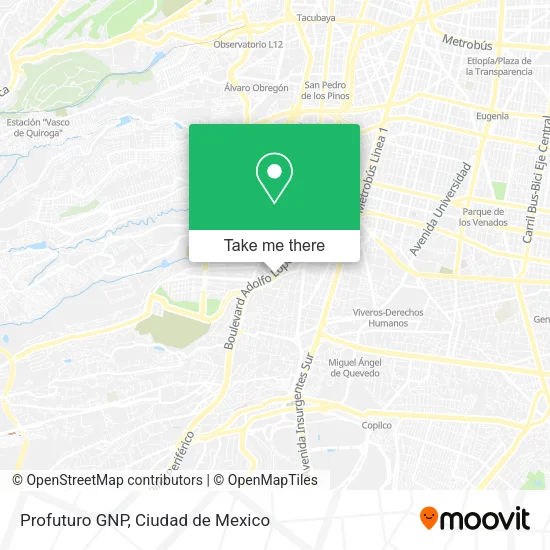 Mapa de Profuturo GNP