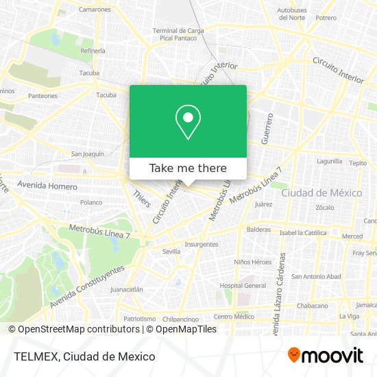 Mapa de TELMEX