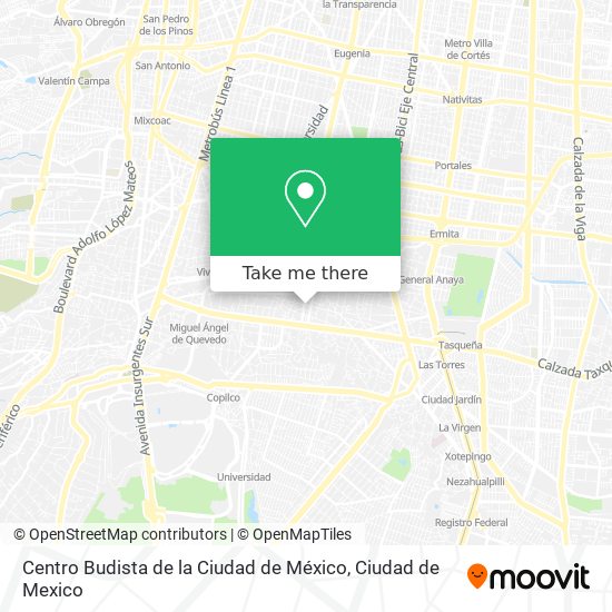 Centro Budista de la Ciudad de México map