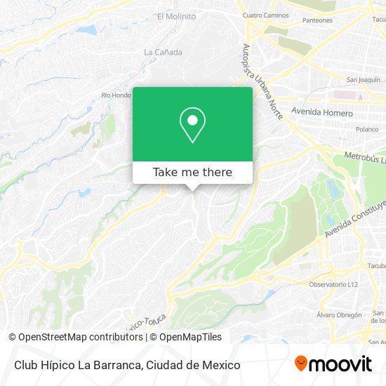 Mapa de Club Hípico La Barranca