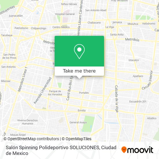 Salón Spinning Polideportivo SOLUCIONES map