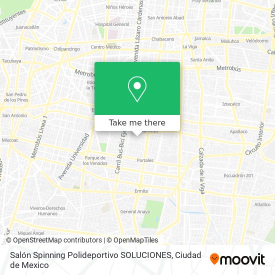 Mapa de Salón Spinning Polideportivo SOLUCIONES