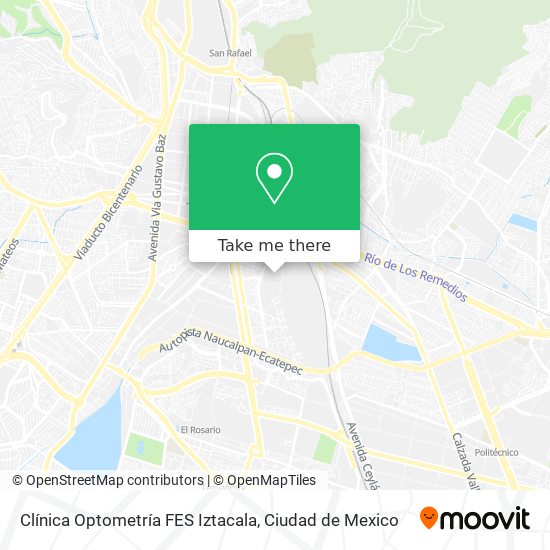 Clínica Optometría FES Iztacala map