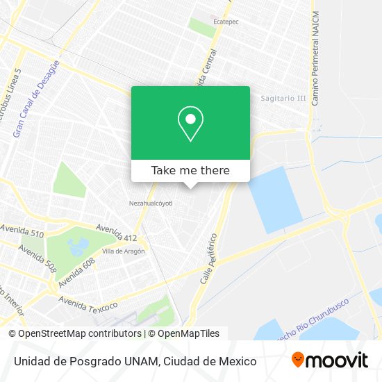 Mapa de Unidad de Posgrado UNAM