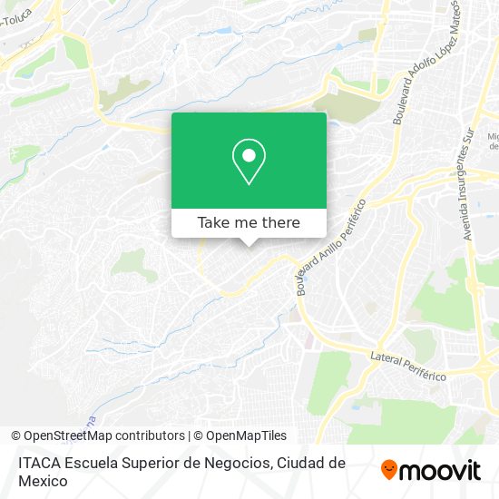 Mapa de ITACA Escuela Superior de Negocios