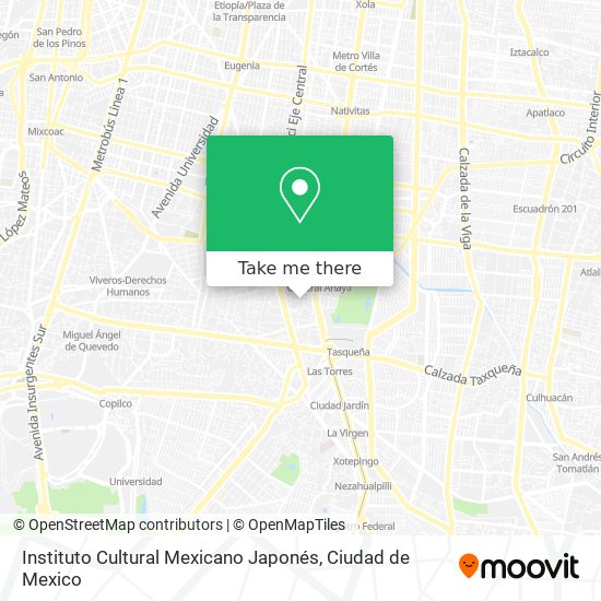 Instituto Cultural Mexicano Japonés map