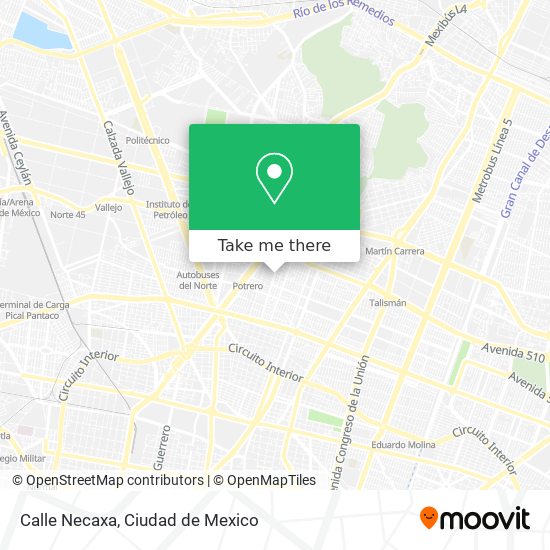 Mapa de Calle Necaxa