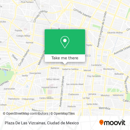 Plaza De Las Vizcainas map