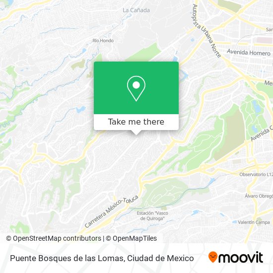 Mapa de Puente Bosques de las Lomas