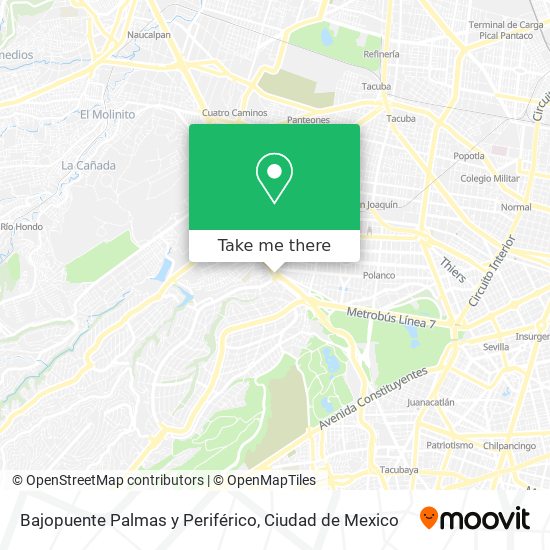 Bajopuente Palmas y Periférico map