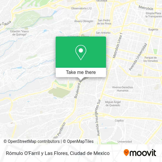 Rómulo O'Farril y Las Flores map