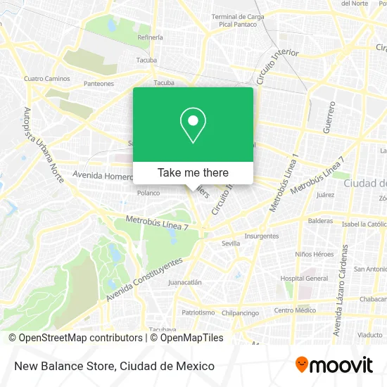 New Balance Store map