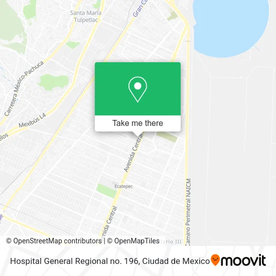 Hospital General Regional no. 196 map