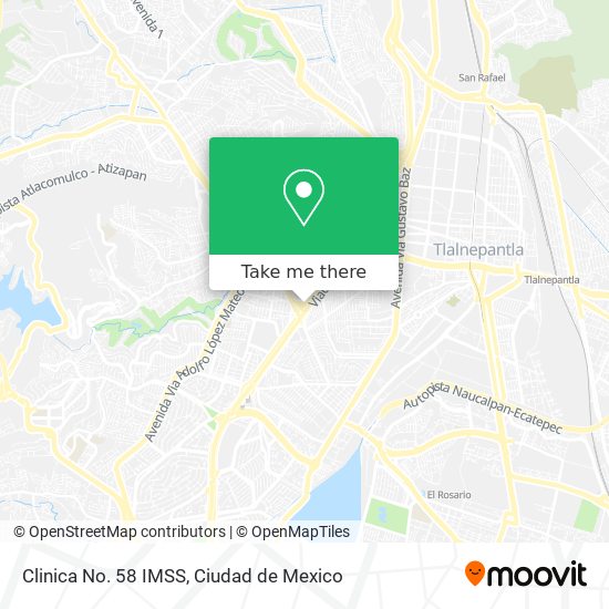 Clinica No. 58 IMSS map
