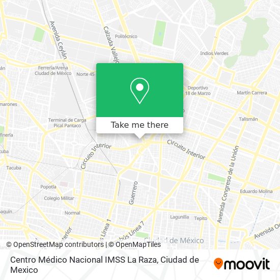 Centro Médico Nacional IMSS La Raza map