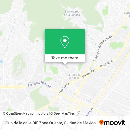 Club de la calle DIF Zona Oriente map