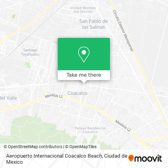 Aeropuerto Internacional Coacalco Beach map