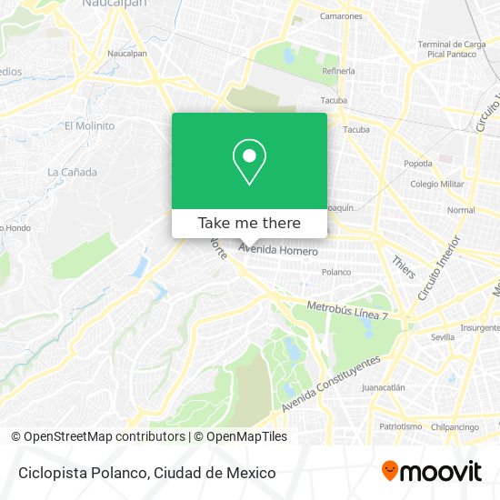 Ciclopista Polanco map