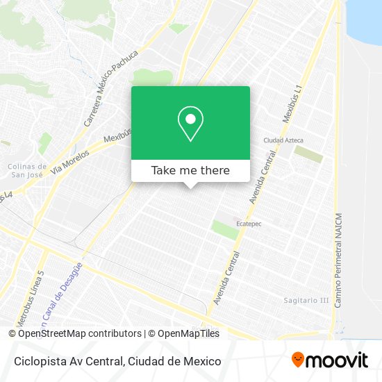 Mapa de Ciclopista Av Central