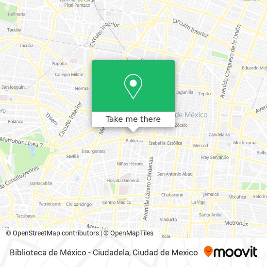 Biblioteca de México - Ciudadela map