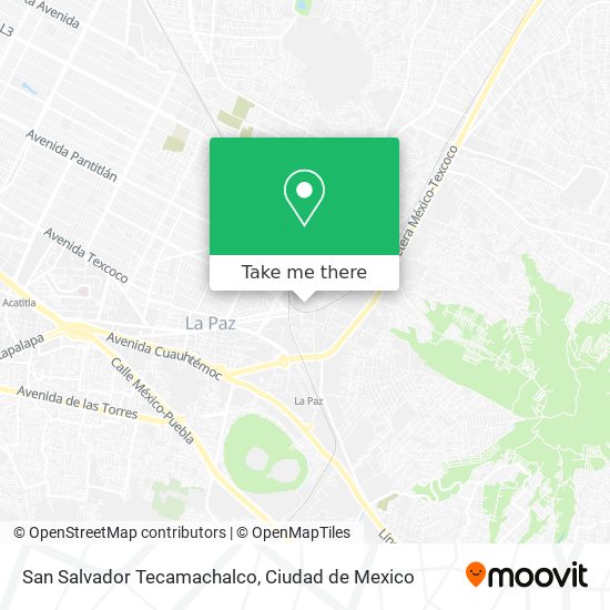 San Salvador Tecamachalco map