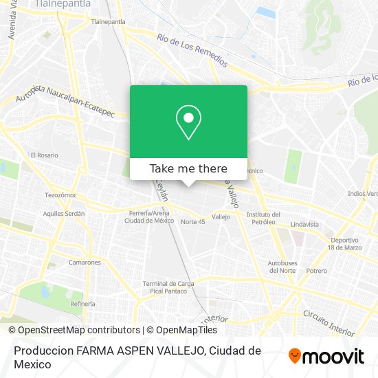 Produccion FARMA ASPEN VALLEJO map