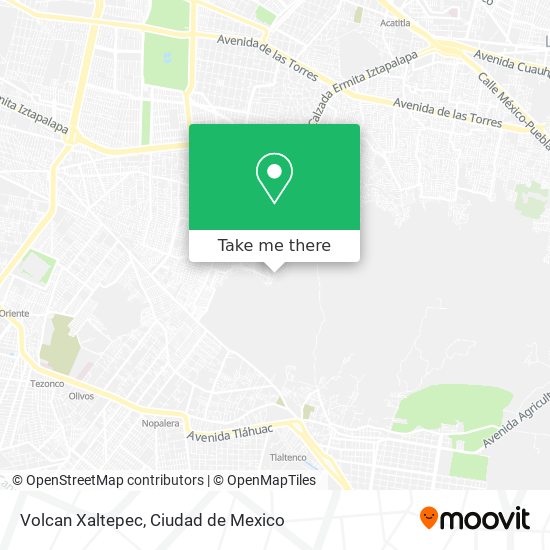 Mapa de Volcan Xaltepec