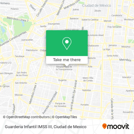 Mapa de Guarderia Infantil IMSS III