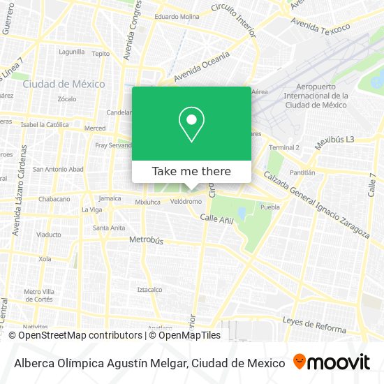 Alberca Olímpica Agustín Melgar map