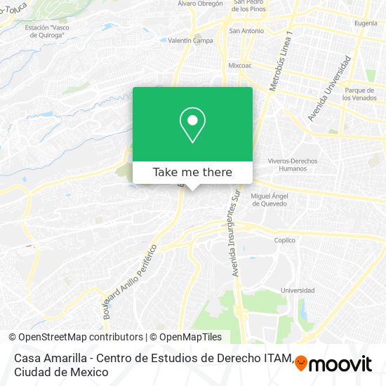 Casa Amarilla - Centro de Estudios de Derecho ITAM map